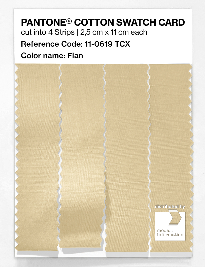 Product image 3 of the product “PANTONE® COTTON SWATCH CARD 11-0619 TCX Flan ”