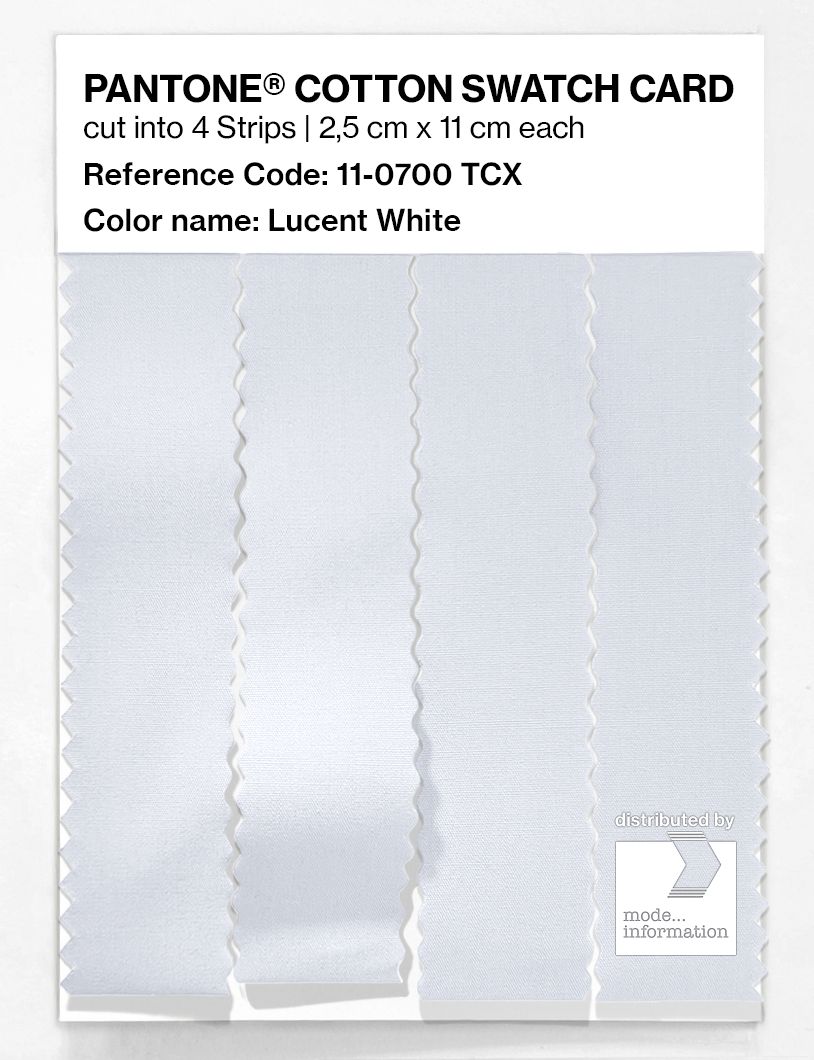 Product image 3 of the product “PANTONE® COTTON SWATCH CARD 11-0700 TCX Lucent White ”