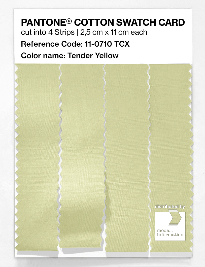 Product image 3 of the product “PANTONE® COTTON SWATCH CARD 11-0710 TCX Tender Yellow ”