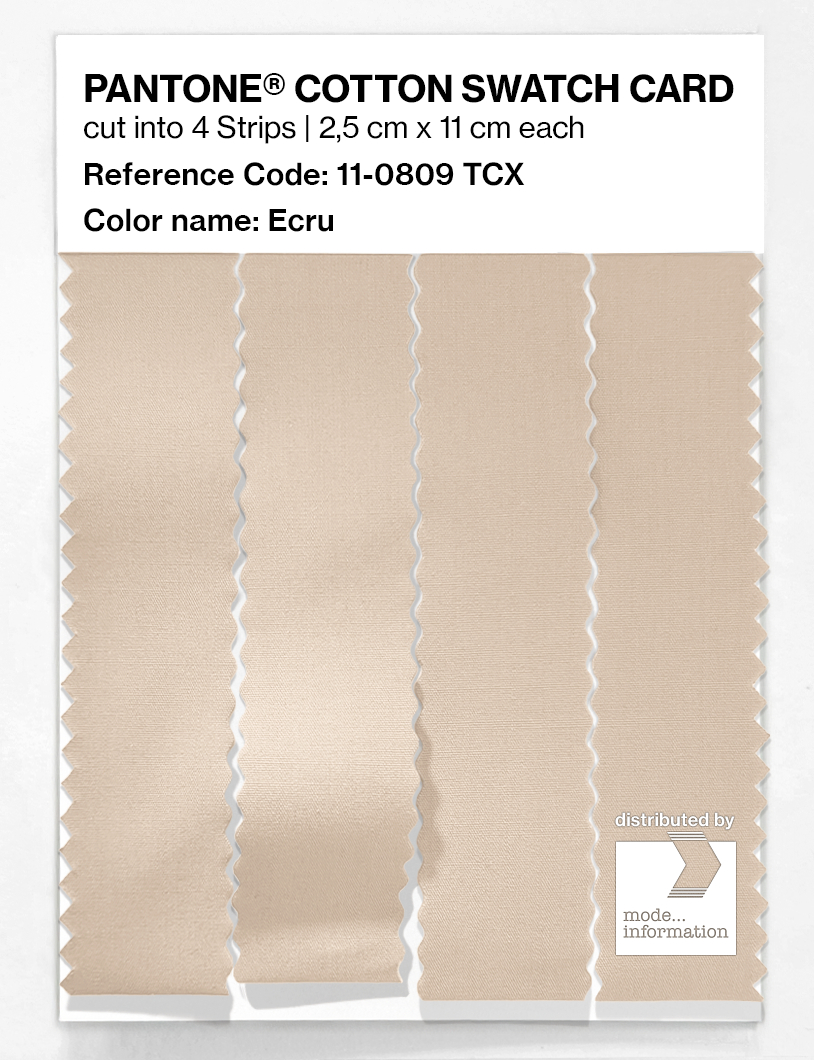 Product image 3 of the product “PANTONE® COTTON SWATCH CARD 11-0809 TCX Ecru ”