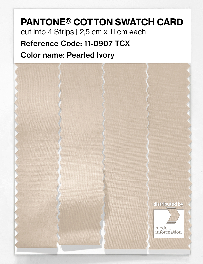 Product image 3 of the product “PANTONE® COTTON SWATCH CARD 11-0907 TCX Pearled Ivory ”
