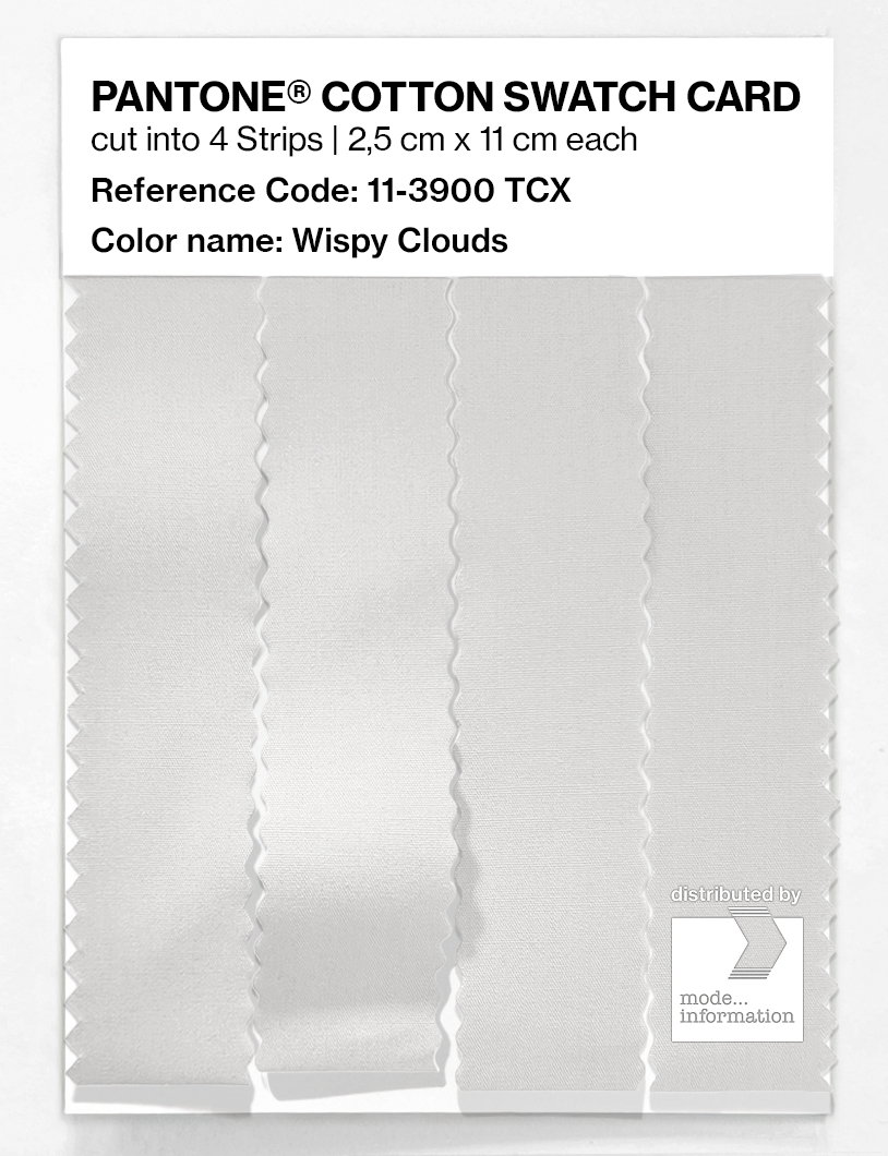Product image 3 of the product “PANTONE® COTTON SWATCH CARD 11-3900 TCX Wispy Clouds ”