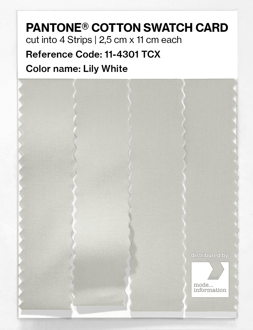 Product image 3 of the product “PANTONE® COTTON SWATCH CARD 11-4301 TCX Lily White ”