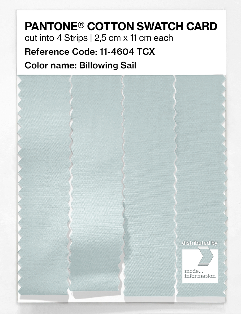 Product image 3 of the product “PANTONE® COTTON SWATCH CARD 11-4604 TCX Billowing Sail ”