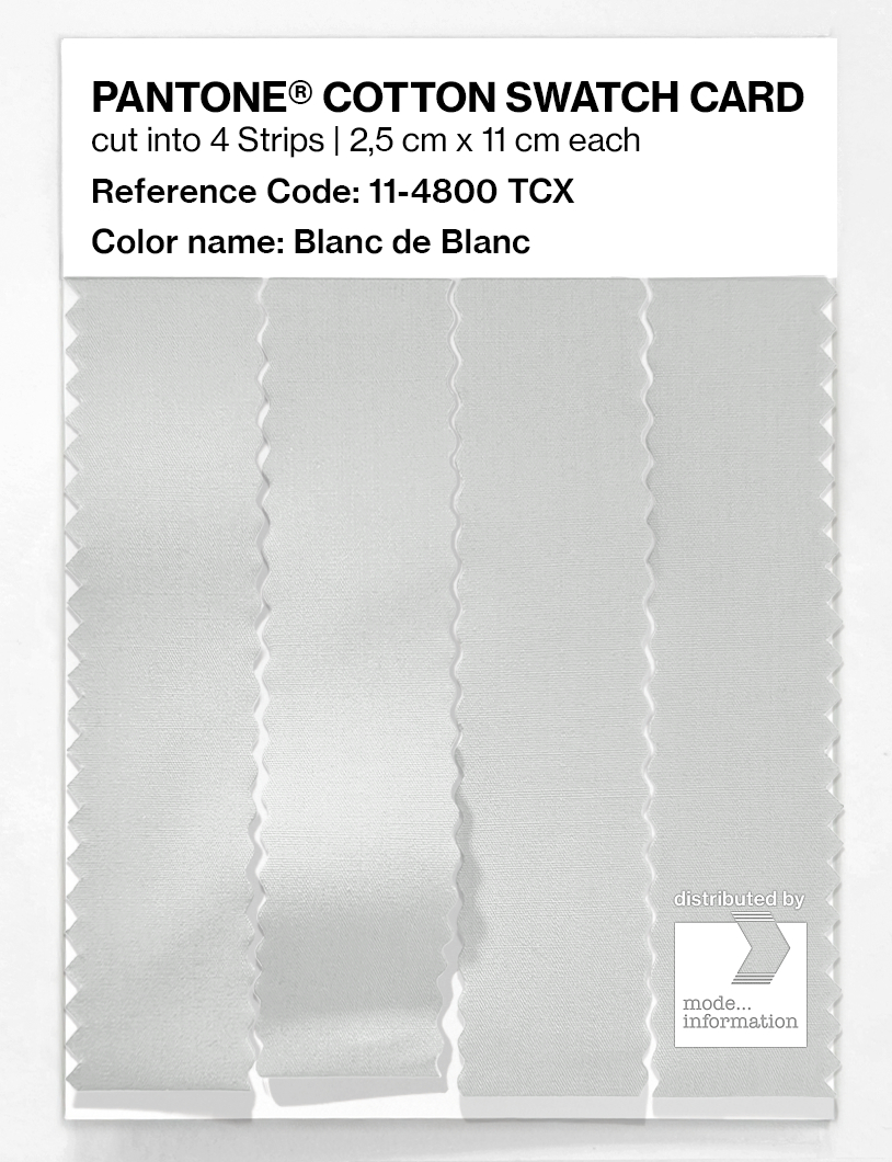 Product image 3 of the product “PANTONE® COTTON SWATCH CARD 11-4800 TCX Blanc de Blanc ”