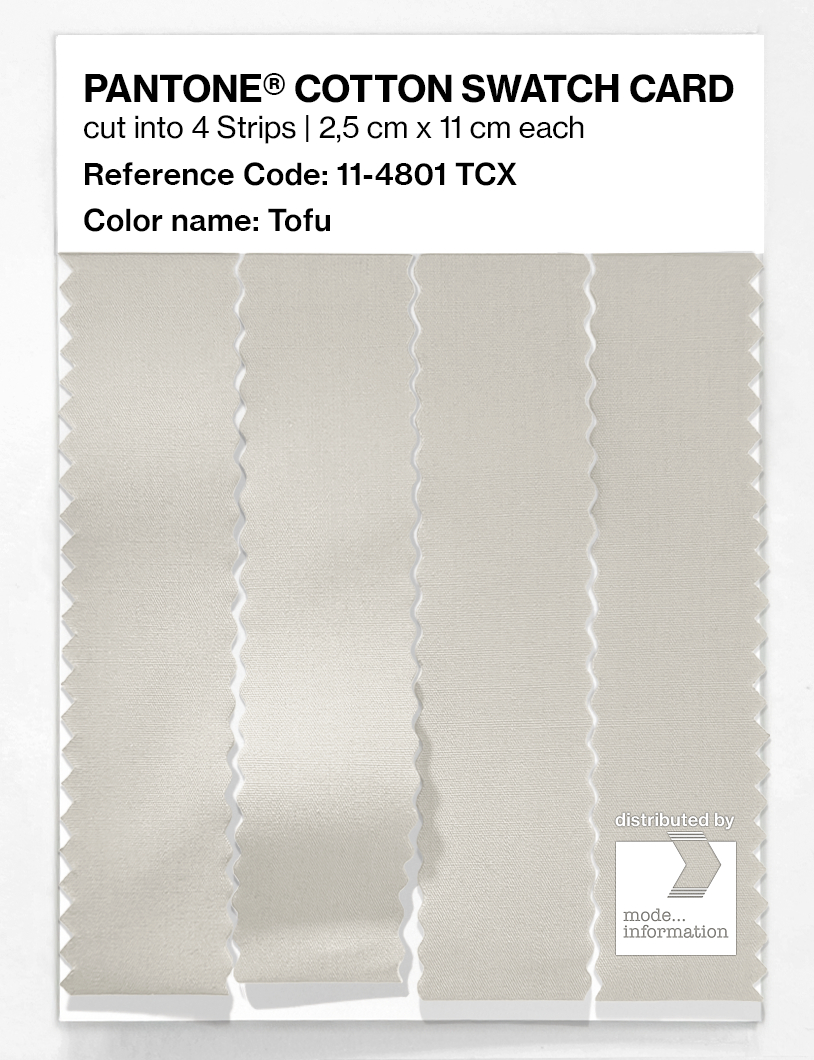 Product image 3 of the product “PANTONE® COTTON SWATCH CARD 11-4801 TCX Tofu ”