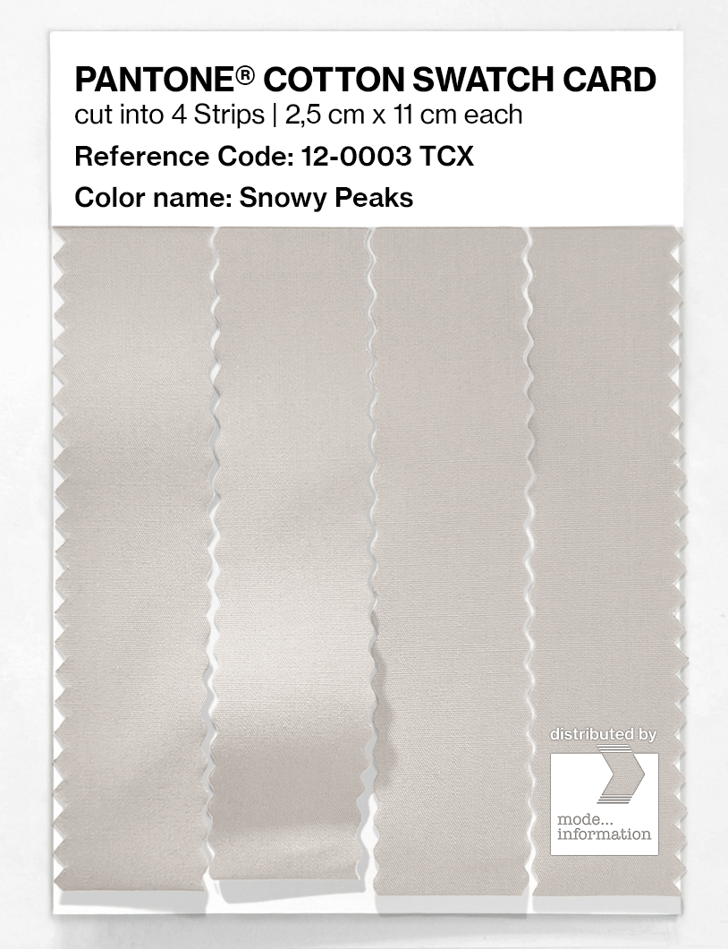 Artikelbild 3 des Artikels “PANTONE® COTTON SWATCH CARD 12-0003 TCX Snowy Peaks “