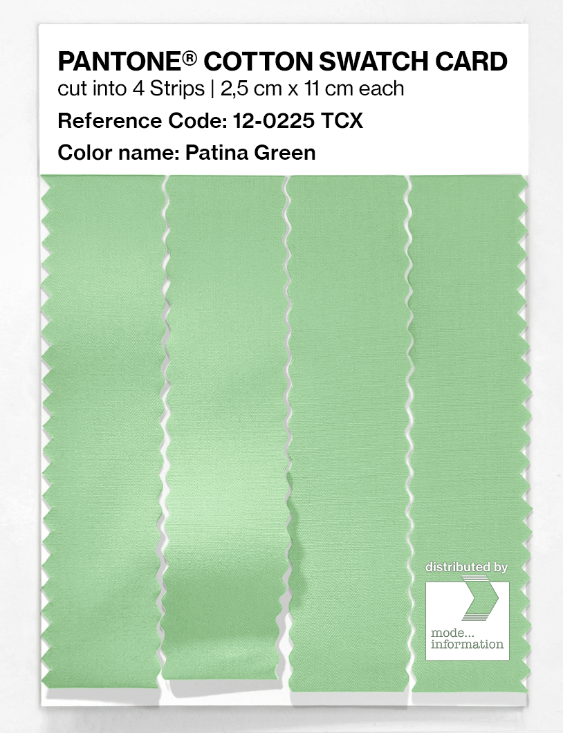 Product image 3 of the product “PANTONE® COTTON SWATCH CARD 12-0225 TCX Patina Green ”