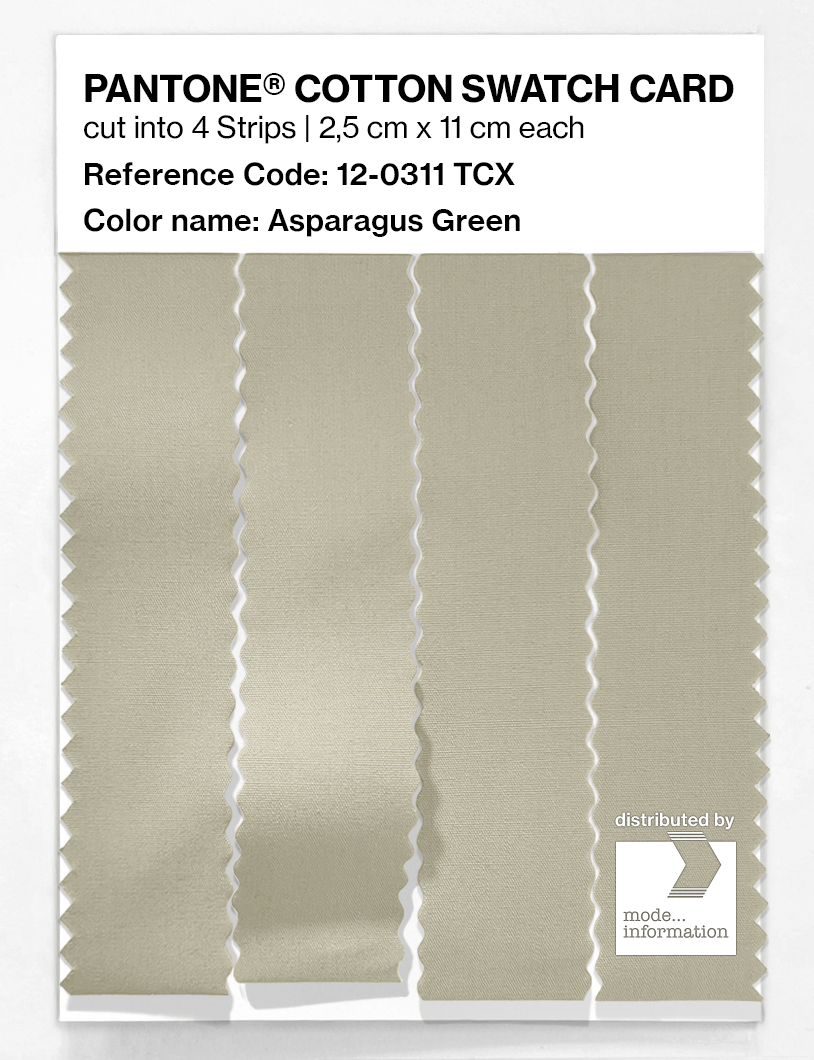Product image 3 of the product “PANTONE® COTTON SWATCH CARD 12-0311 TCX Asparagus Green ”