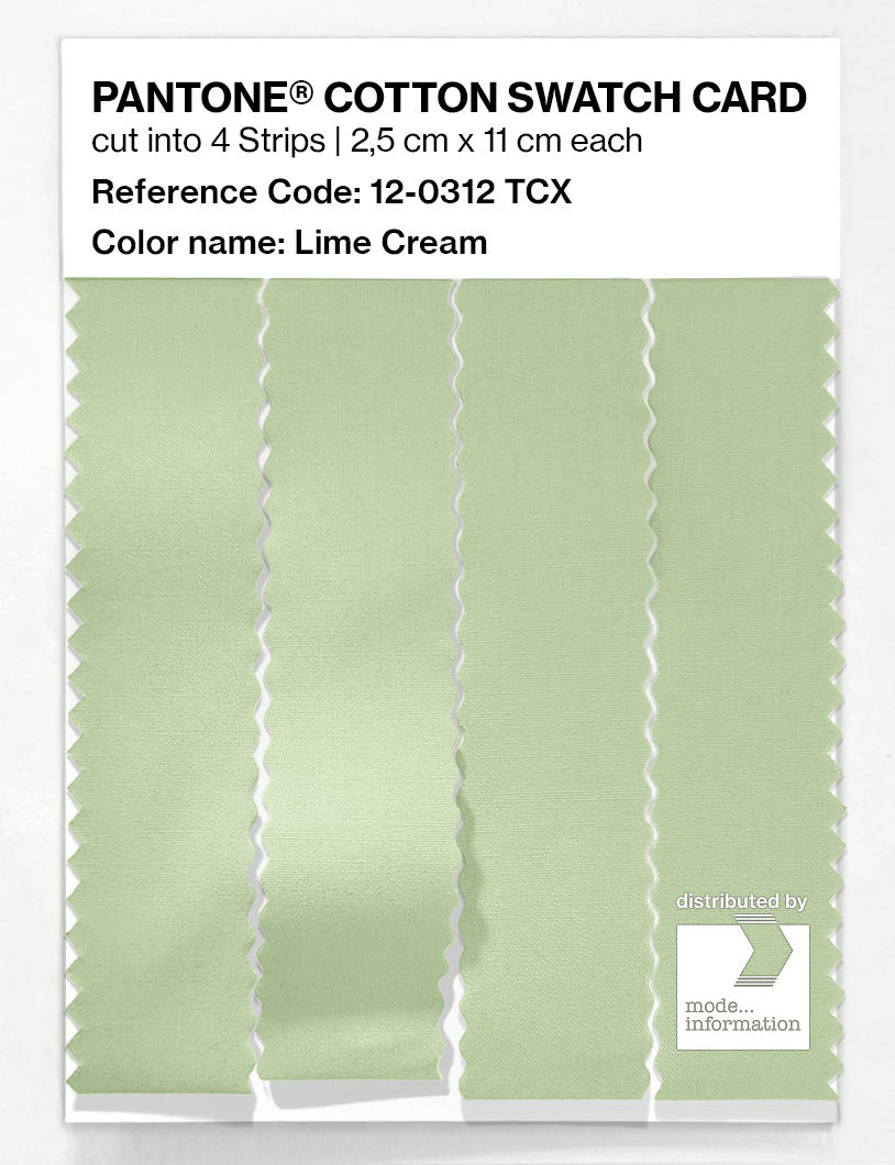 Product image 3 of the product “PANTONE® COTTON SWATCH CARD 12-0312 TCX Lime Cream ”