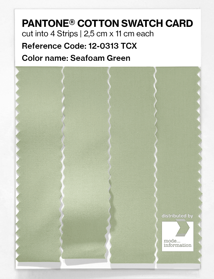 Product image 3 of the product “PANTONE® COTTON SWATCH CARD 12-0313 TCX Seafoam Green ”