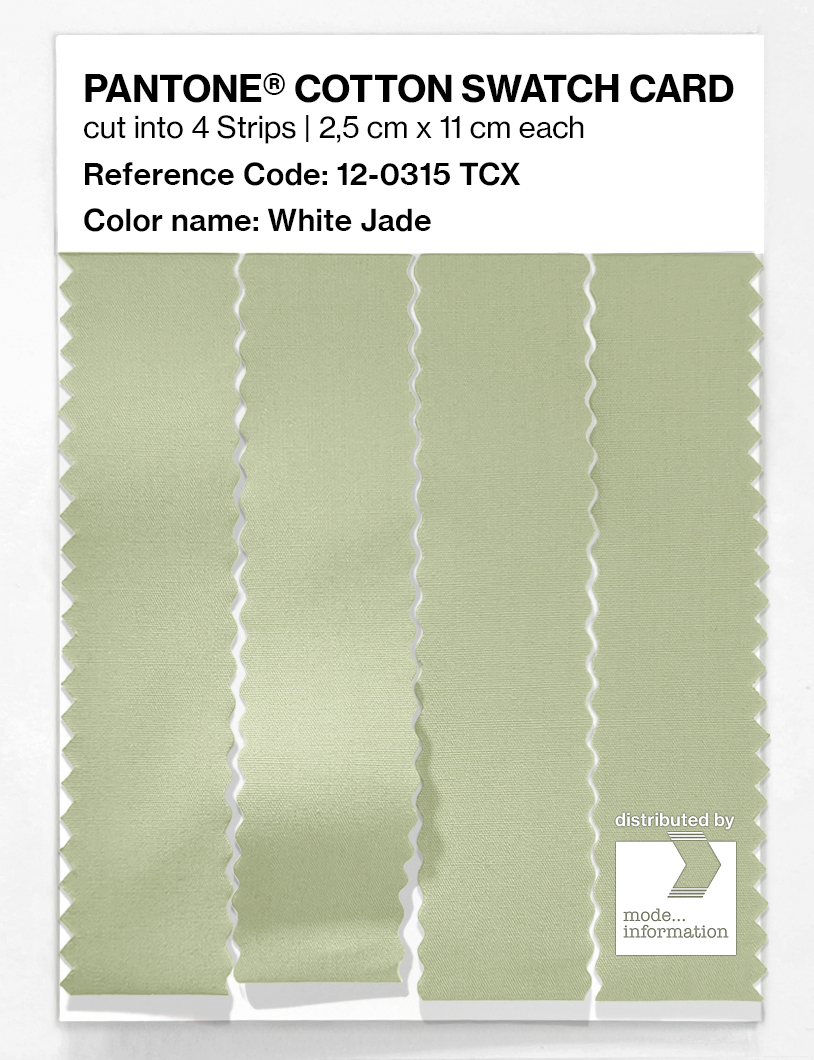 Product image 3 of the product “PANTONE® COTTON SWATCH CARD 12-0315 TCX White Jade ”