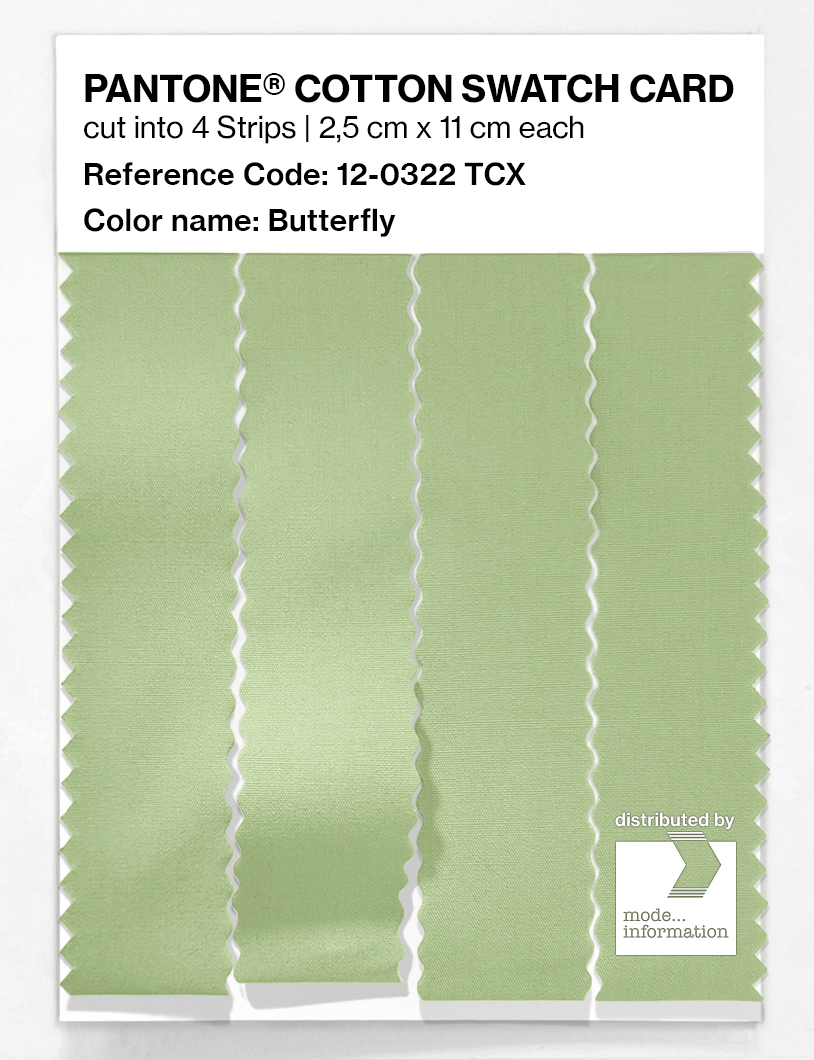 Product image 3 of the product “PANTONE® COTTON SWATCH CARD 12-0322 TCX Butterfly ”