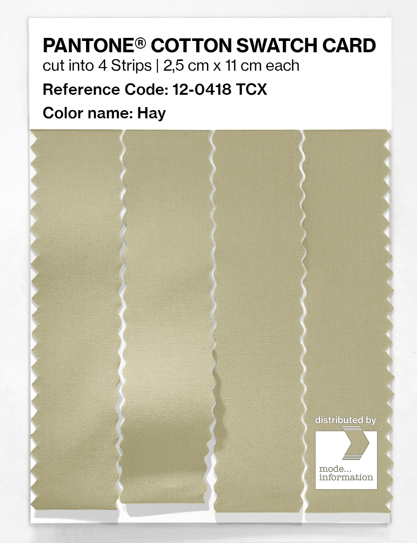 Product image 3 of the product “PANTONE® COTTON SWATCH CARD 12-0418 TCX Hay ”