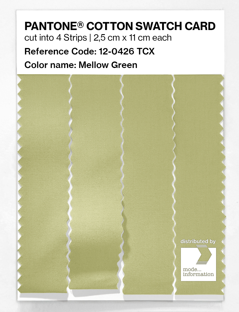 Product image 3 of the product “PANTONE® COTTON SWATCH CARD 12-0426 TCX Mellow Green ”