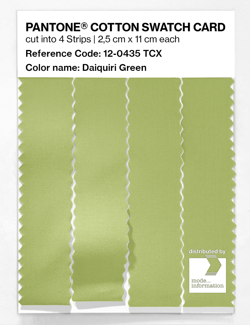 Product image 3 of the product “PANTONE® COTTON SWATCH CARD 12-0435 TCX Daiquiri Green ”