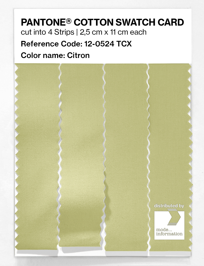 Product image 3 of the product “PANTONE® COTTON SWATCH CARD 12-0524 TCX Citron ”