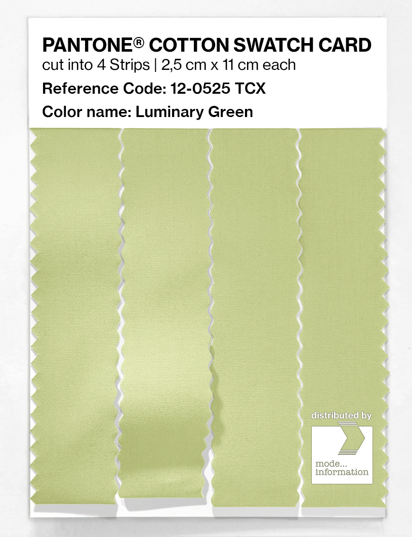 Product image 3 of the product “PANTONE® COTTON SWATCH CARD 12-0525 TCX Luminary Green ”