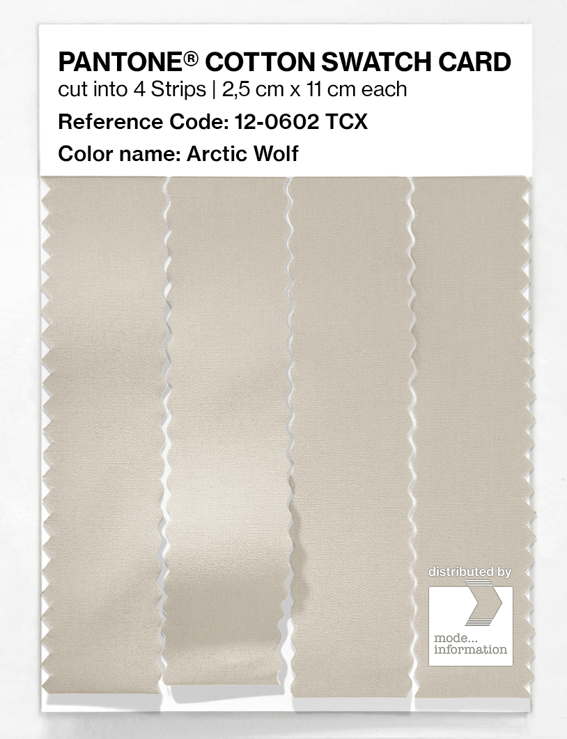 Product image 3 of the product “PANTONE® COTTON SWATCH CARD 12-0602 TCX Arctic Wolf ”