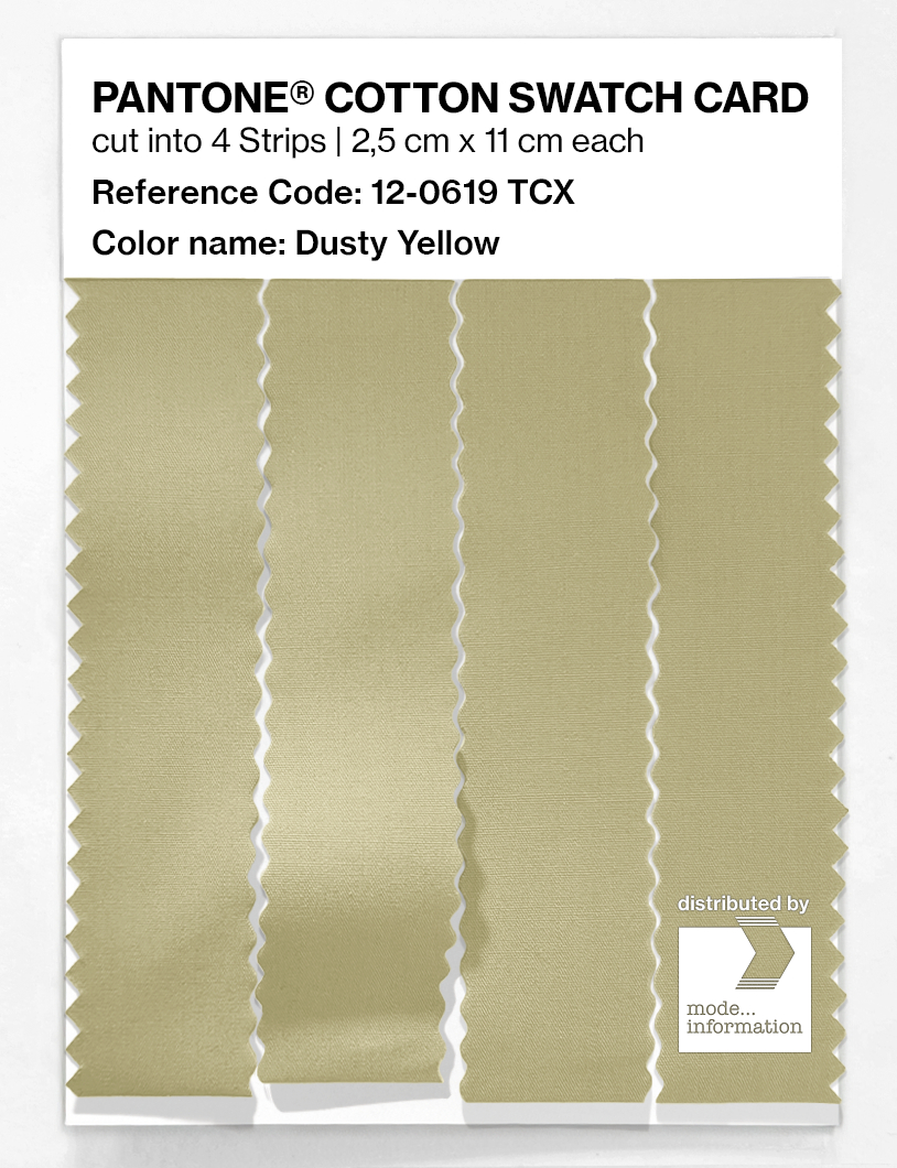 Product image 3 of the product “PANTONE® COTTON SWATCH CARD 12-0619 TCX Dusty Yellow ”