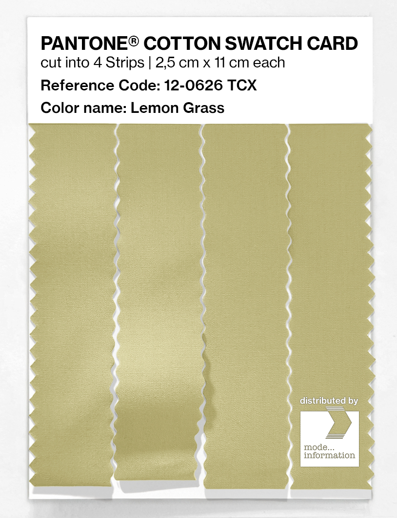 Product image 3 of the product “PANTONE® COTTON SWATCH CARD 12-0626 TCX Lemon Grass ”