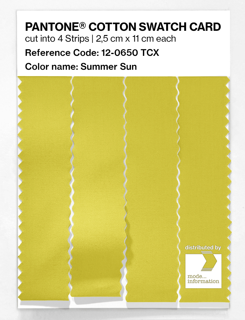 Artikelbild 3 des Artikels “PANTONE® COTTON SWATCH CARD 12-0650 TCX Summer Sun “