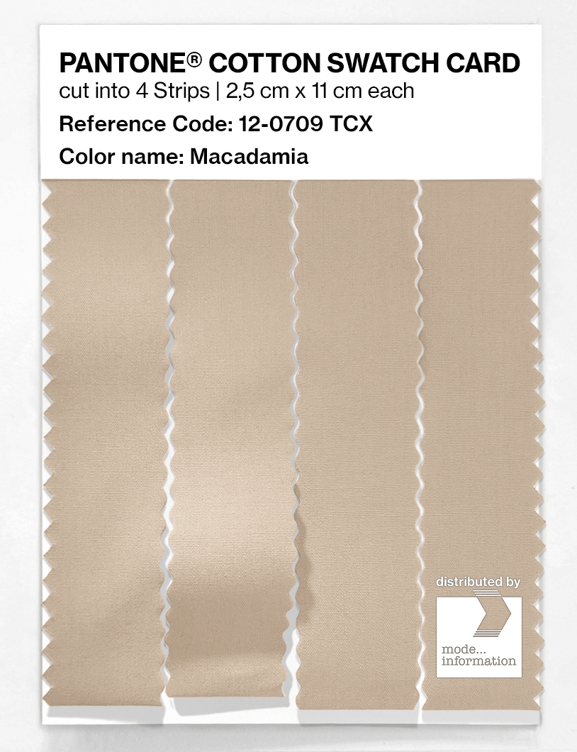 Product image 3 of the product “PANTONE® COTTON SWATCH CARD 12-0709 TCX Macadamia ”