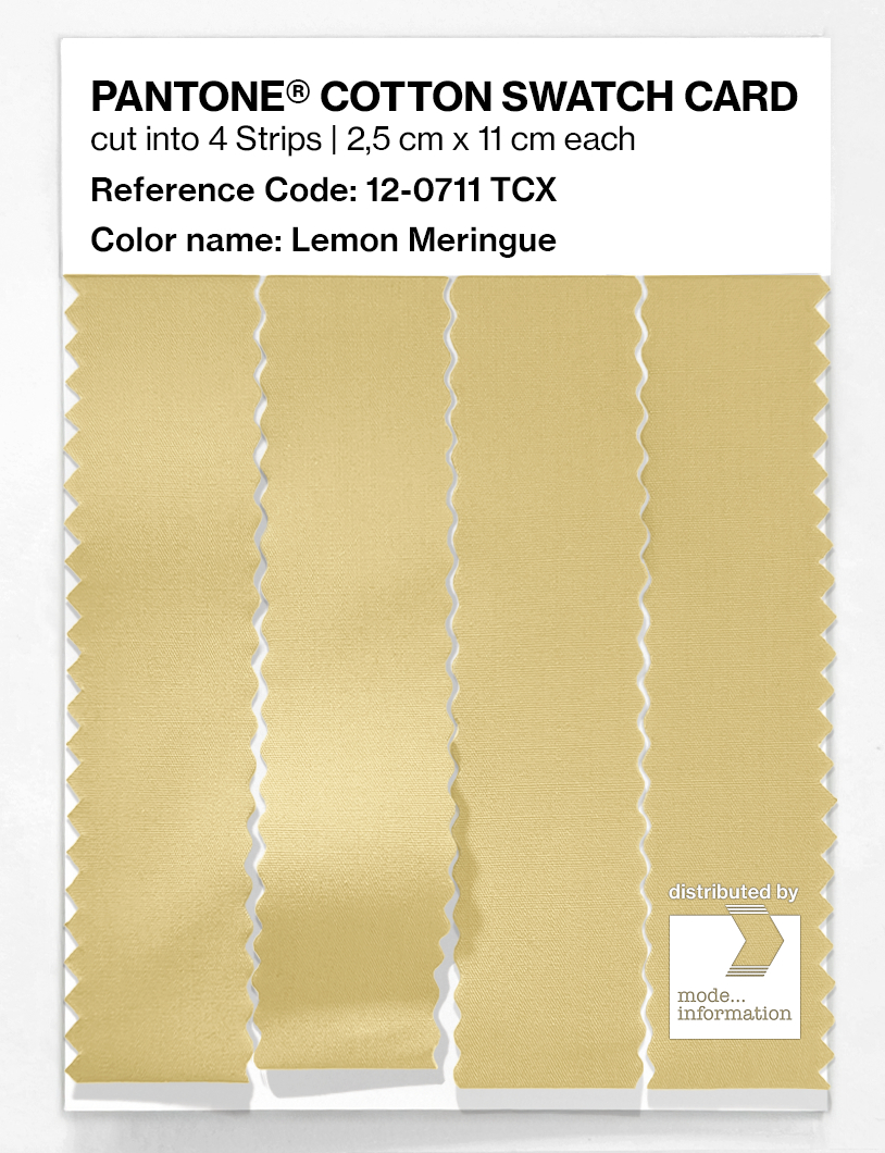 Product image 3 of the product “PANTONE® COTTON SWATCH CARD 12-0711 TCX Lemon Meringue ”