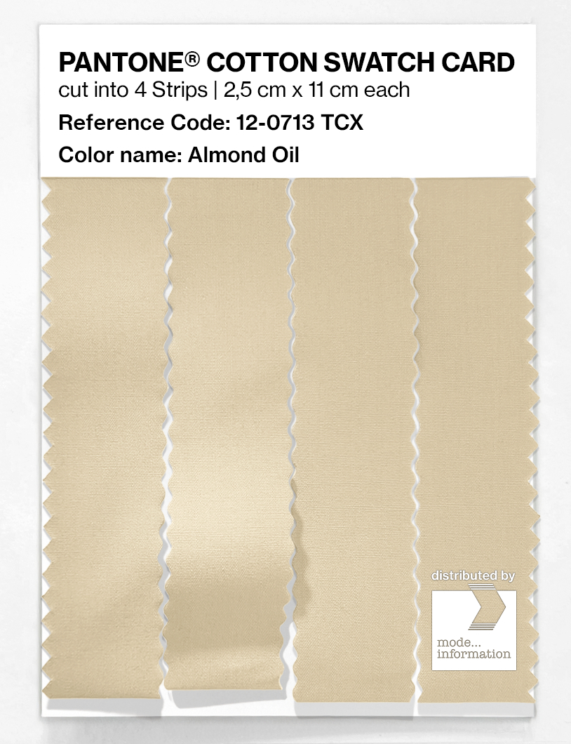 Product image 3 of the product “PANTONE® COTTON SWATCH CARD 12-0713 TCX Almond Oil ”