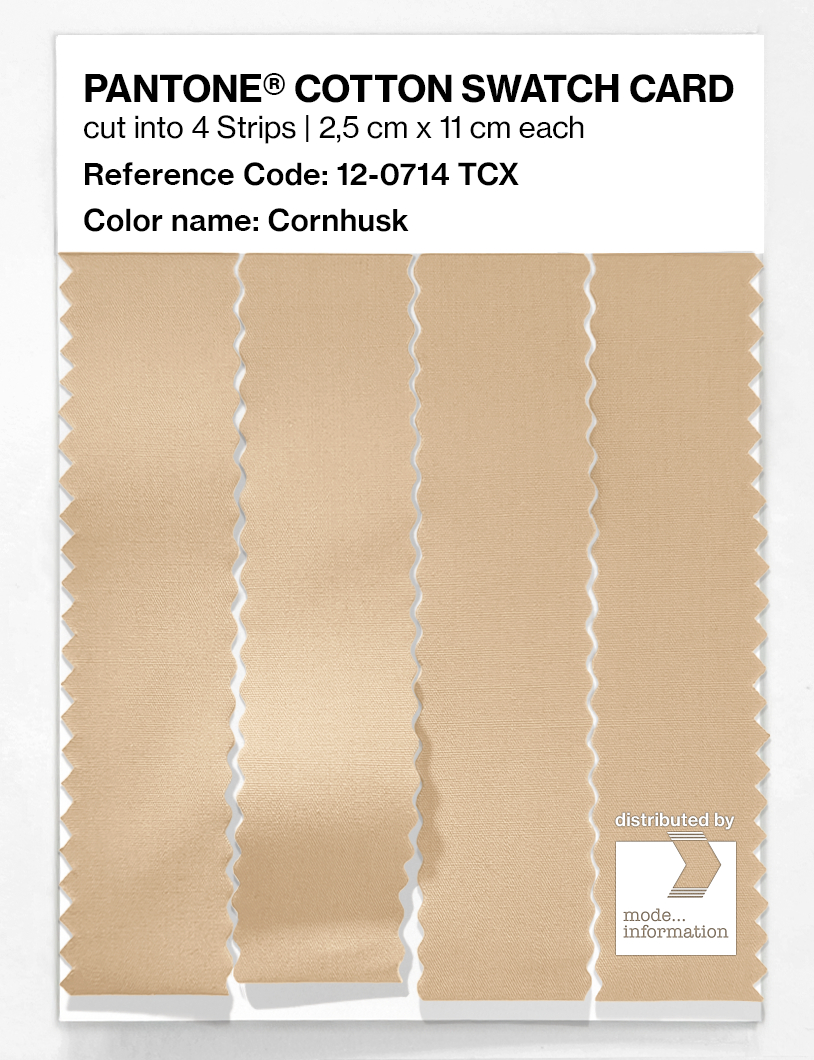 Product image 3 of the product “PANTONE® COTTON SWATCH CARD 12-0714 TCX Cornhusk ”