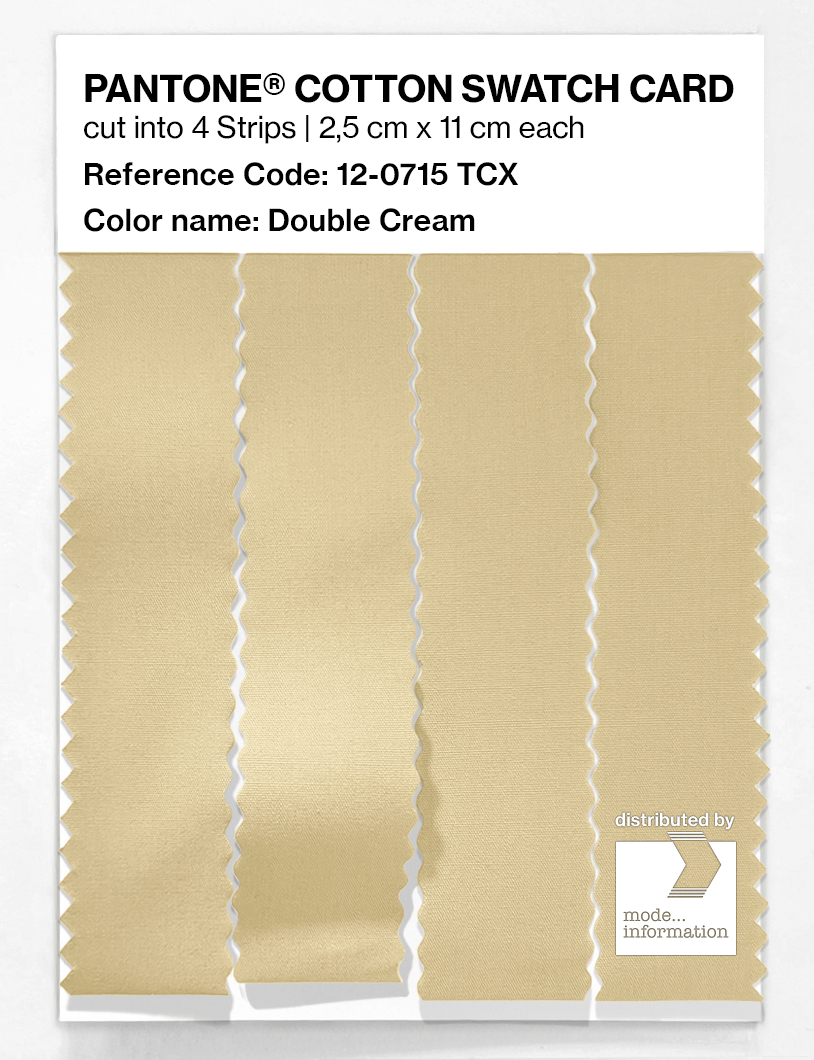 Product image 3 of the product “PANTONE® COTTON SWATCH CARD 12-0715 TCX Double Cream ”