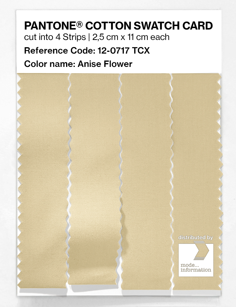 Product image 3 of the product “PANTONE® COTTON SWATCH CARD 12-0717 TCX Anise Flower ”