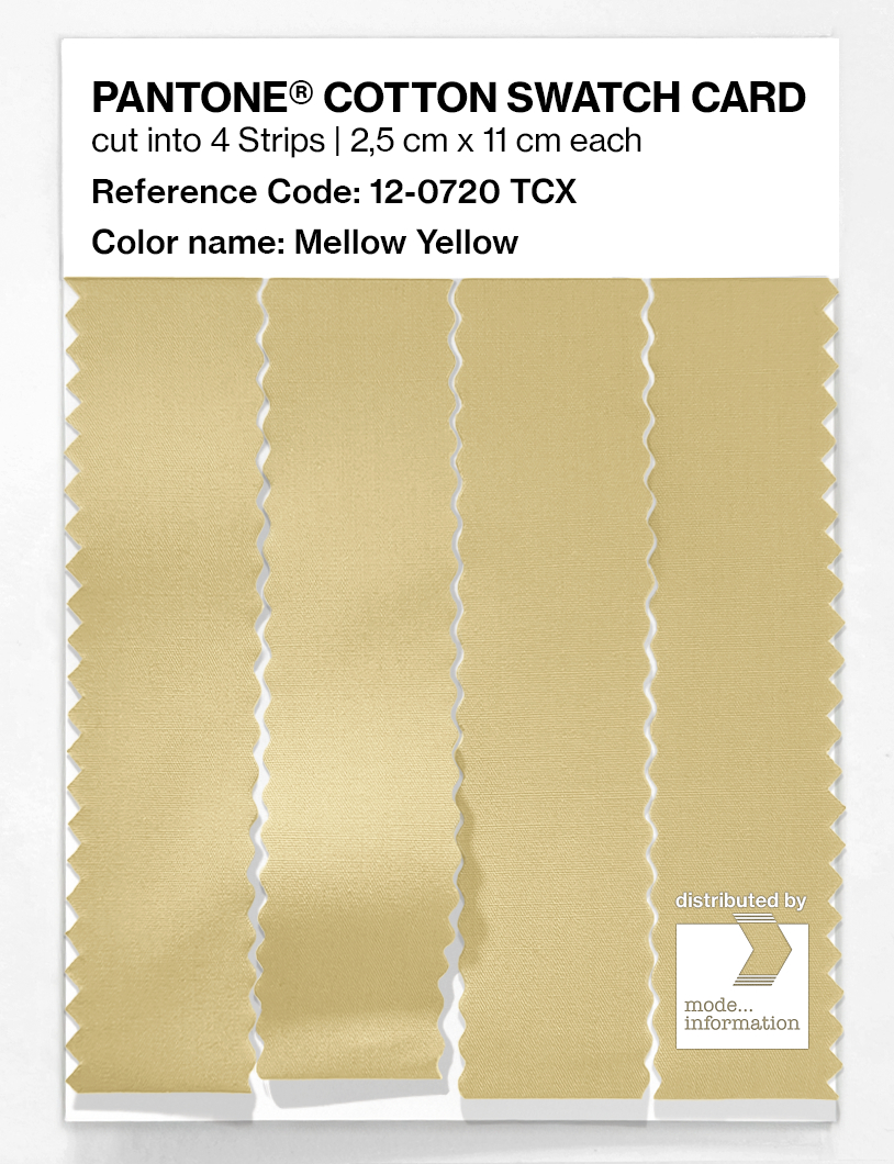 Product image 3 of the product “PANTONE® COTTON SWATCH CARD 12-0720 TCX Mellow Yellow ”