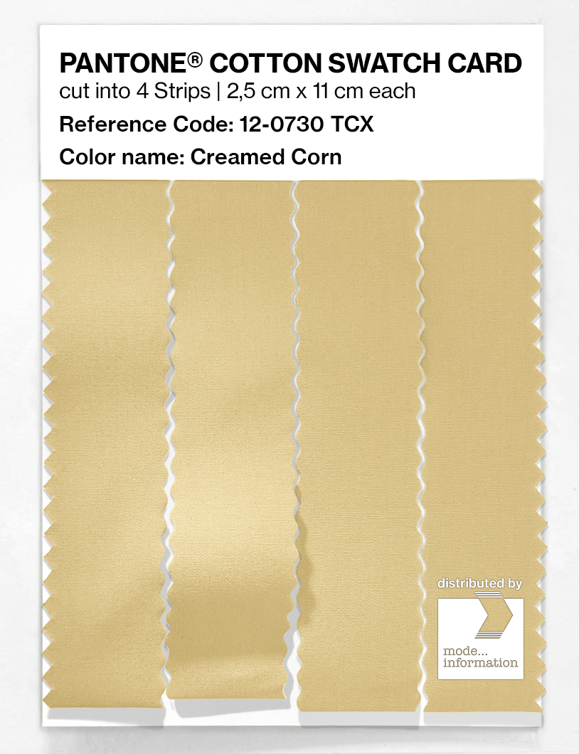 Product image 3 of the product “PANTONE® COTTON SWATCH CARD 12-0730 TCX Creamed Corn ”