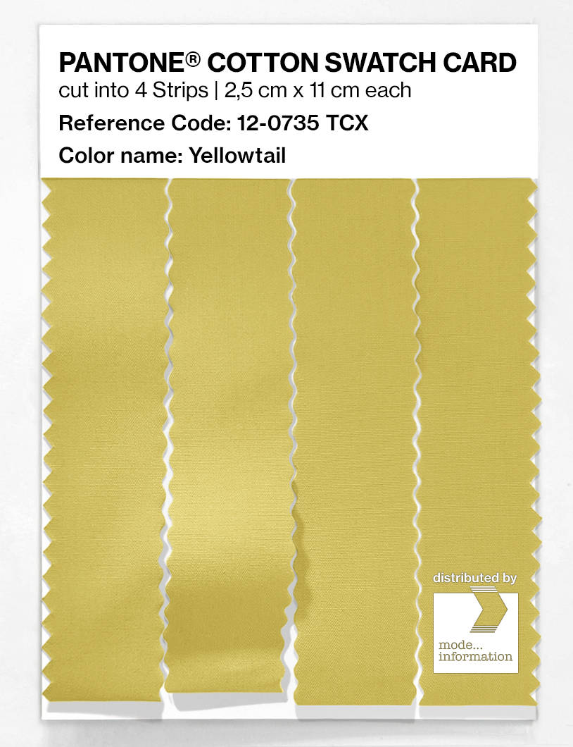Product image 3 of the product “PANTONE® COTTON SWATCH CARD 12-0735 TCX Yellowtail ”