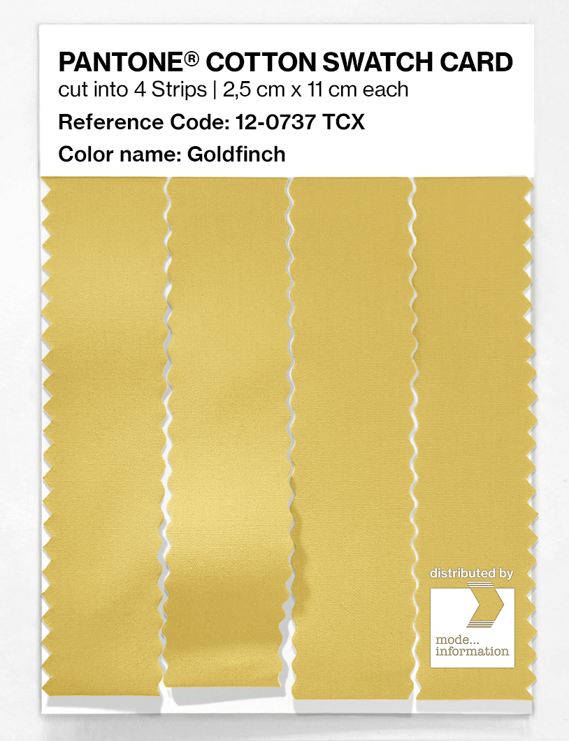 Product image 3 of the product “PANTONE® COTTON SWATCH CARD 12-0737 TCX Goldfinch ”