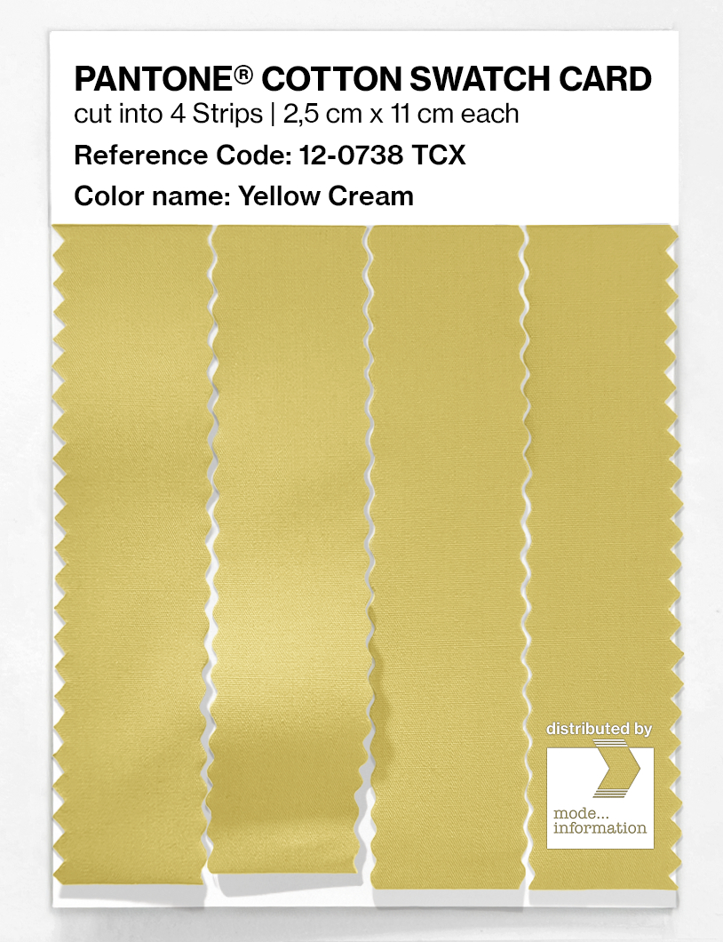 Artikelbild 3 des Artikels “PANTONE® COTTON SWATCH CARD 12-0738 TCX Yellow Cream “