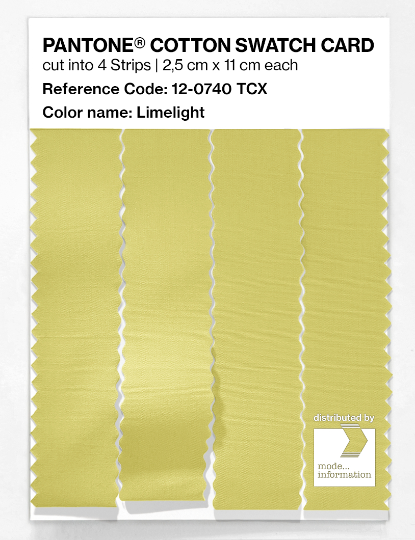 Product image 3 of the product “PANTONE® COTTON SWATCH CARD 12-0740 TCX Limelight ”