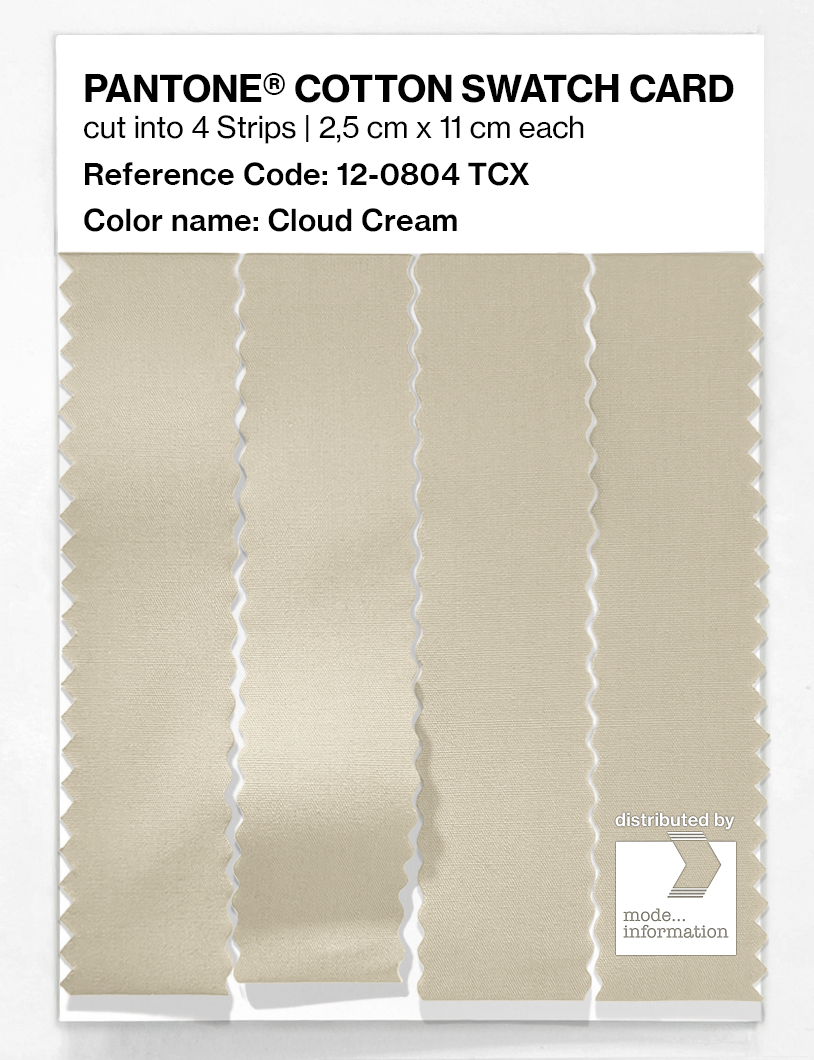 Artikelbild 3 des Artikels “PANTONE® COTTON SWATCH CARD 12-0804 TCX Cloud Cream “