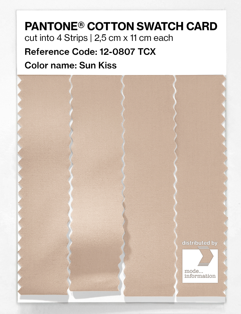 Product image 3 of the product “PANTONE® COTTON SWATCH CARD 12-0807 TCX Sun Kiss ”
