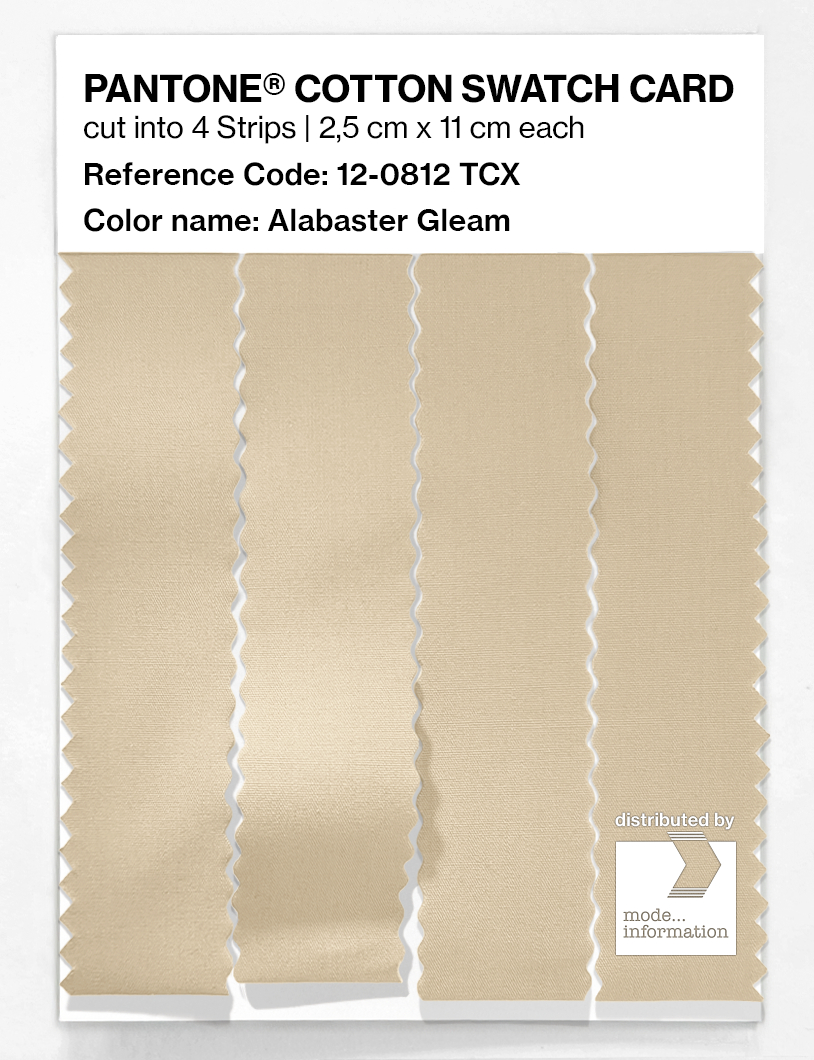 Product image 3 of the product “PANTONE® COTTON SWATCH CARD 12-0812 TCX Alabaster Gleam ”