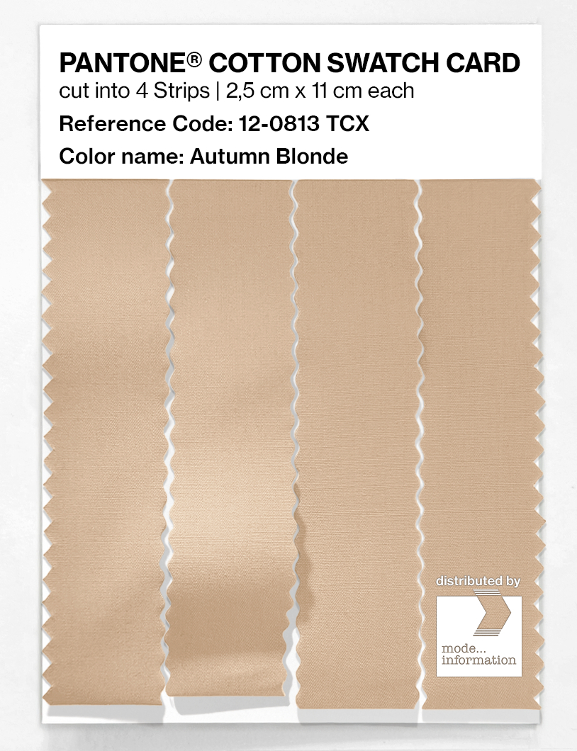 Product image 3 of the product “PANTONE® COTTON SWATCH CARD 12-0813 TCX Autumn Blonde ”