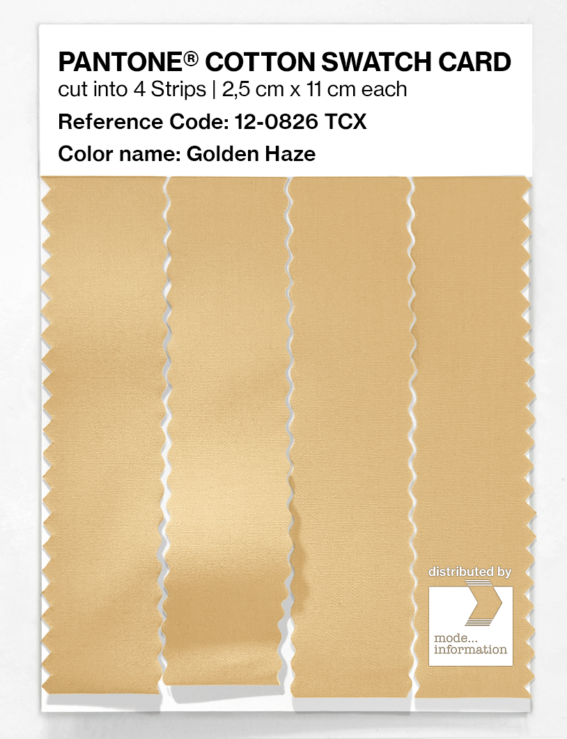 Product image 3 of the product “PANTONE® COTTON SWATCH CARD 12-0826 TCX Golden Haze ”