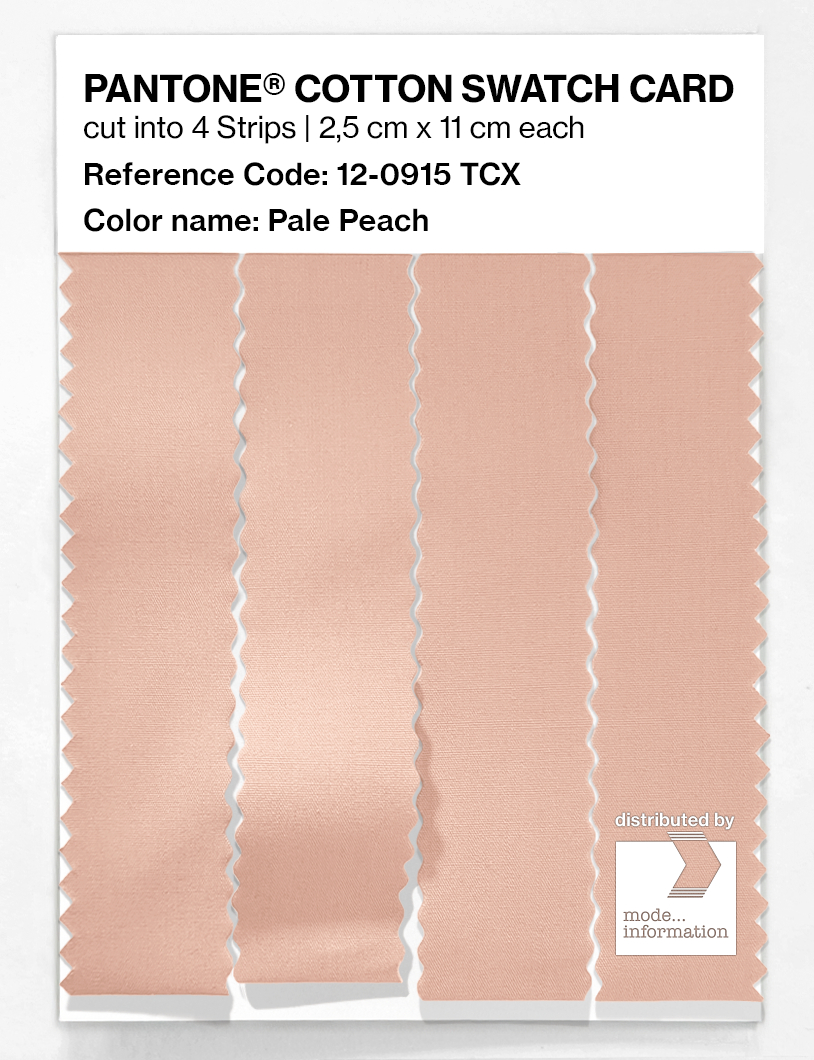 Product image 3 of the product “PANTONE® COTTON SWATCH CARD 12-0915 TCX Pale Peach ”