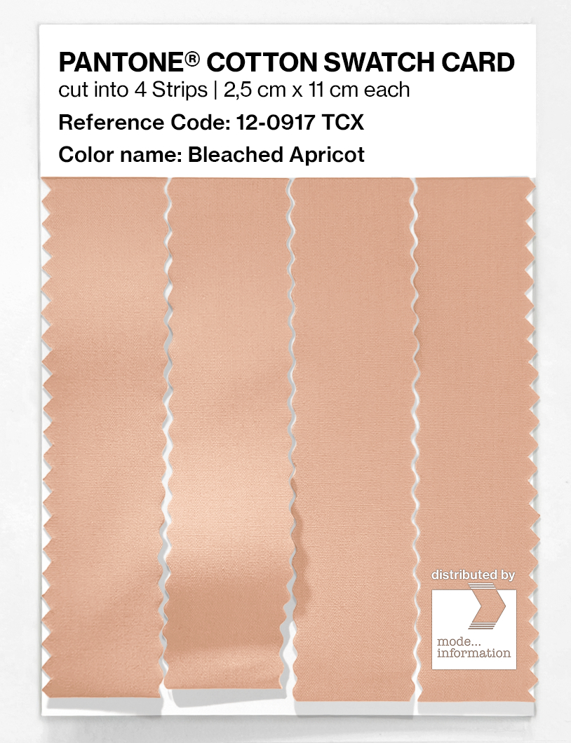 Product image 3 of the product “PANTONE® COTTON SWATCH CARD 12-0917 TCX Bleached Apricot ”