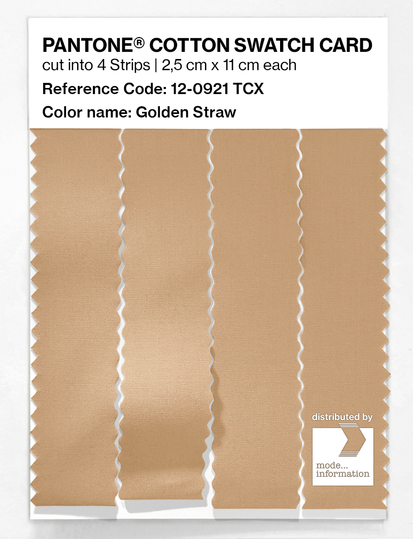 Product image 3 of the product “PANTONE® COTTON SWATCH CARD 12-0921 TCX Golden Straw ”
