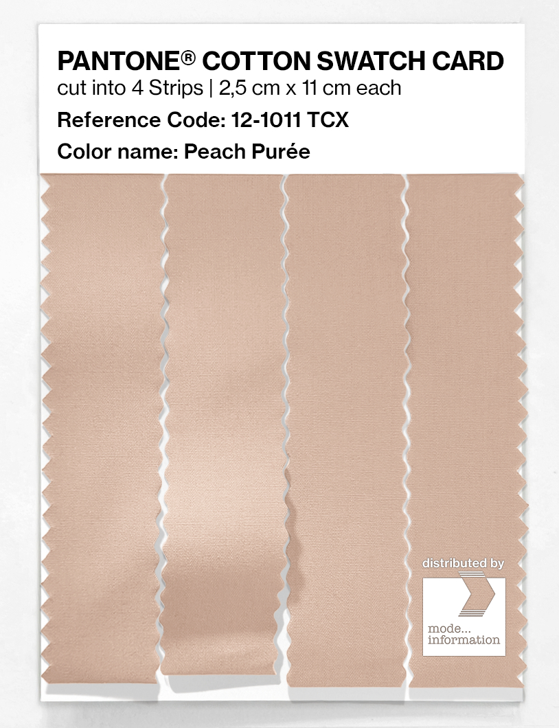 Product image 3 of the product “PANTONE® COTTON SWATCH CARD 12-1011 TCX Peach Purée ”