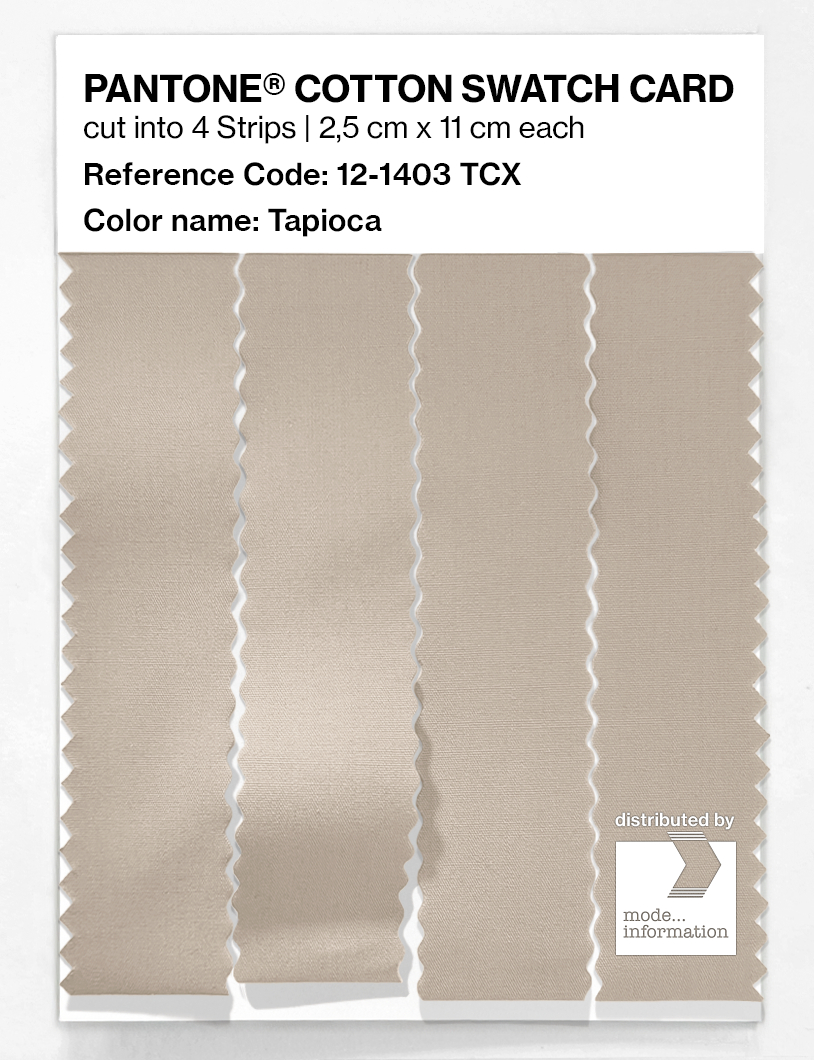 Product image 3 of the product “PANTONE® COTTON SWATCH CARD 12-1403 TCX Tapioca ”