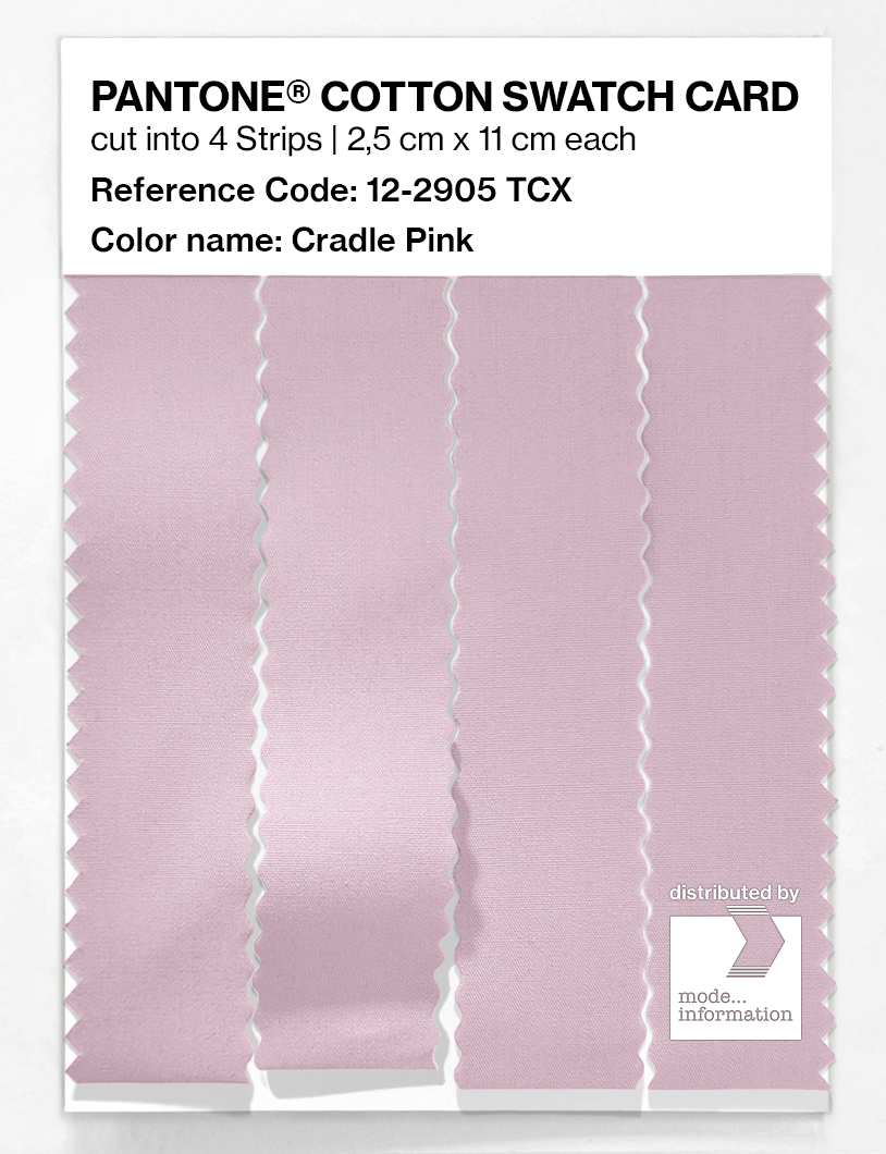 Product image 3 of the product “PANTONE® COTTON SWATCH CARD 12-2905 TCX Cradle Pink ”