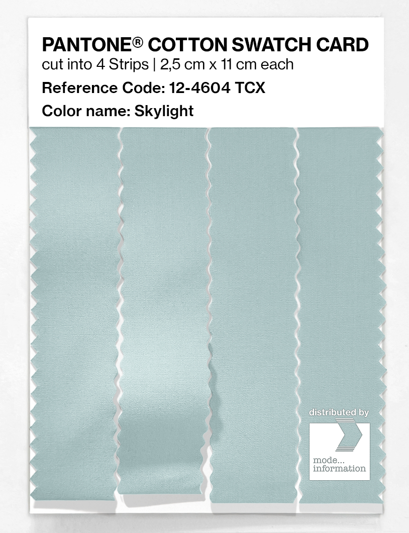 Product image 3 of the product “PANTONE® COTTON SWATCH CARD 12-4604 TCX Skylight ”